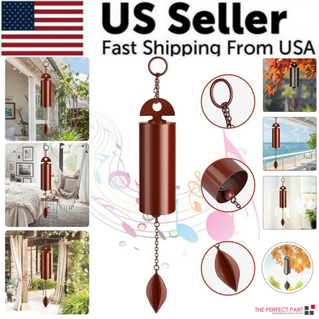 Large Deep Resonance Serenity Metal Bell Heroic Wind Chimes Outdoor Puce Gaia