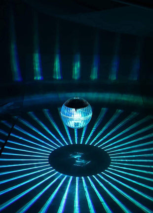 Outdoor Solar LED Floating Light Garden Pond Pool Lamp Rotating RGB Puce Gaia