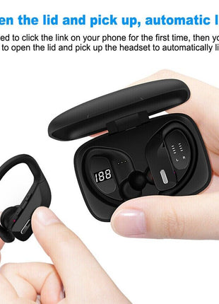 Bluetooth Headset TWS 5.0 Wireless Earphones Earbuds Headphones Stereo Puce Gaia