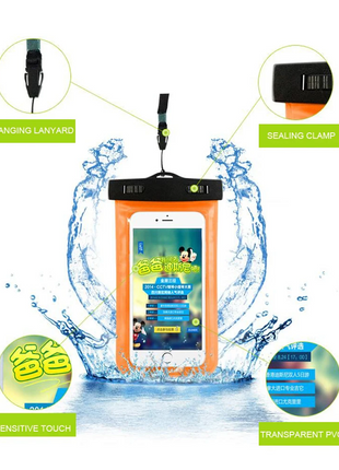 3 Pack Waterproof Floating Cell Phone Pouch Dry Bag Case Cover For Puce Gaia