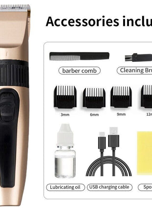 Professional Hair Clippers Trimmer Mens Barber Hair Cutting Kit Puce Gaia