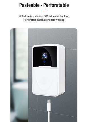 Wireless Security WiFi Smart Doorbell Intercom Video Camera Bell Chime Puce Gaia