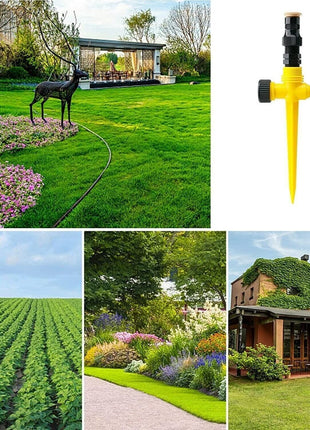 360° Rotation Auto Irrigation System Garden Lawn Sprinkler Patio Save Puce Gaia
