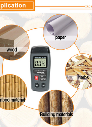 Digital LCD Wood Moisture Meter Detector Tester Wood Firewood Paper Puce Gaia