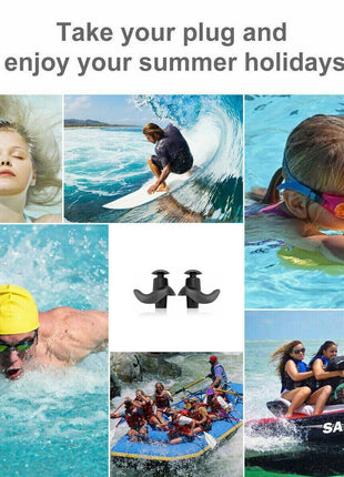 5/10 Pairs Soft Silicone Ear Plugs For Swimming Sleeping Anti Snore Puce Gaia