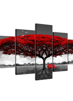5Pcs Canvas Print Paintings Landscape Pictures Wall Art Modern Living Puce Gaia