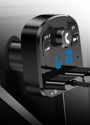 Wireless Car Bluetooth FM Transmitter MP3 Audio USB Charger Adapter Puce Gaia