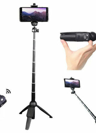 Selfie Stick Tripod 40" Bluetooth Remote Portable for iPhone and Puce Gaia