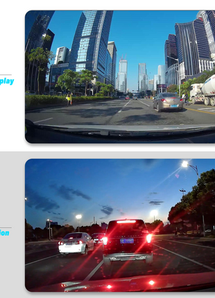 Touch Screen Dash Cam 4" 1080P Dual Lens Car DVR Recorder Front And Puce Gaia