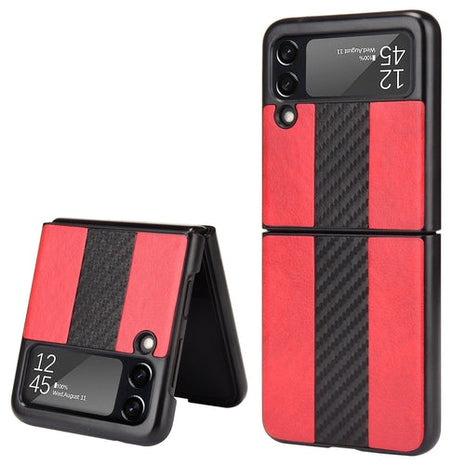 For Samsung Galaxy Z Flip 3 5G Slim Folding Leather Shockproof Phone Puce Gaia