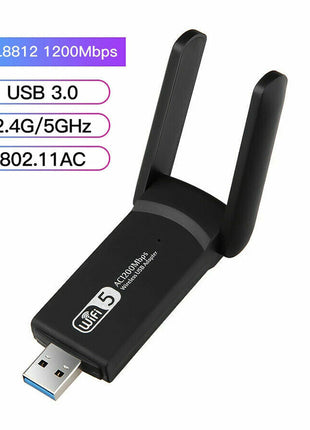 1200Mbps Long Range AC1200 Dual Band 5GHz Wireless USB 3.0 WiFi Puce Gaia