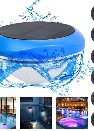 Solar LED RGB Light Outdoor Garden Pond Swimming Pool Floating Puce Gaia