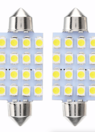 14Pcs T10 36mm LED Interior Car Accessories Kit Map Dome License Plate Puce Gaia