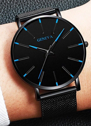 Waterproof Men's Watch Stainless Steel Quartz Luminous Classic Watches Puce Gaia