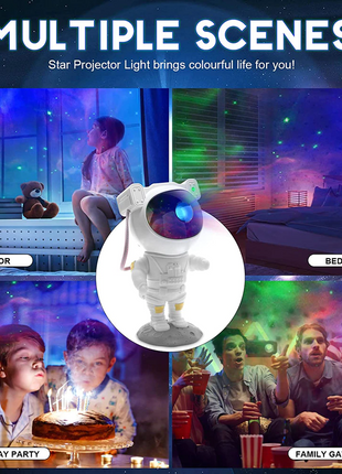Astronaut Projector Galaxy Starry Sky Night Light Ocean Star LED Lamp Puce Gaia