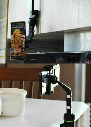 360° Car Rearview Mirror Rotation Adjustable Phone Holder Mount Puce Gaia