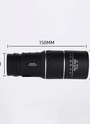 40X60 Monocular Binoculars With Night Vision BAK4 Prism High Power Puce Gaia
