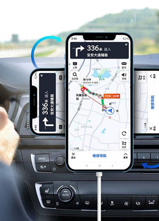 Magnetic Wireless Charger Car Mount Holder For iPhone 12 13 14 Pro Max Puce Gaia