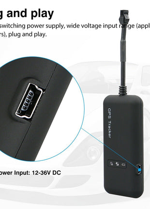 Real Time GPS Tracker Tracking Locator Device GPRS GSM Car/Motorcycle Puce Gaia
