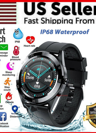 Waterproof Bluetooth Smart Watch Phone Mate Heart Rate Tracker For iOS Puce Gaia