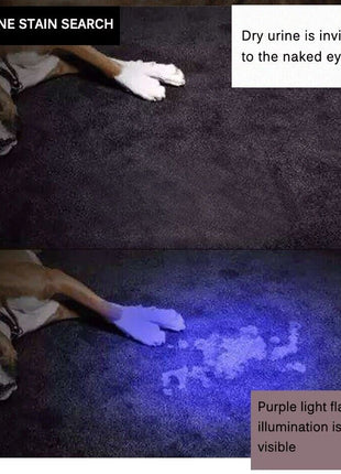 UV Ultraviolet Light 100 LED Flashlight BlackLight 395nM Inspection Puce Gaia