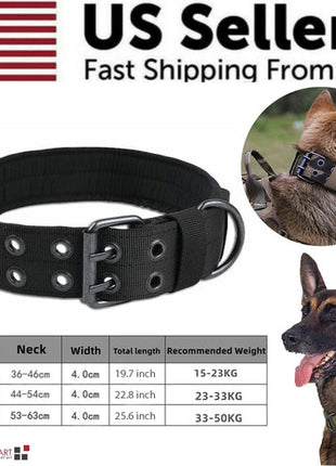2" Wide Tactical Heavy Duty Nylon Large Dog Collar K9 Military With Puce Gaia