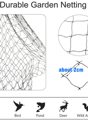 33FT Anti Bird Netting Pond Net Protection Tree Crops Plants Fruits Puce Gaia