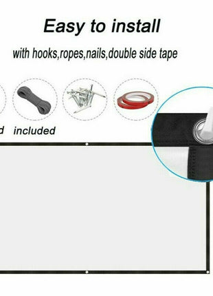 Portable Foldable Projector Screen 16:9 HD Outdoor Home Cinema Theater Puce Gaia