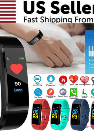 Fitness Smart Watch Activity Tracker Heart Rate For Women Men Oxygen Puce Gaia
