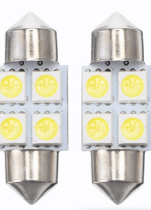 14Pcs T10 36mm LED Interior Car Accessories Kit Map Dome License Plate Puce Gaia
