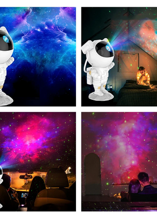 Astronaut Projector Galaxy Starry Sky Night Light Ocean Star LED Lamp Puce Gaia