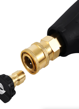 1/4" High Pressure Washer Gun 4000 PSI Car Wash Foam Spray Short Wand Puce Gaia