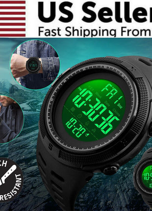 SKMEI Men's Digital Army Military Sport Quartz Analog Chrono Puce Gaia