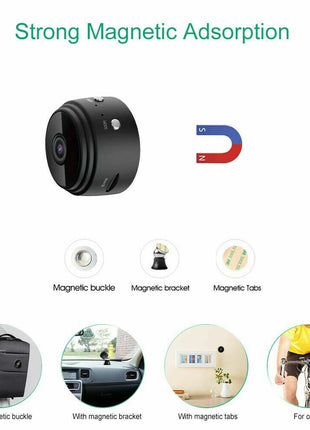 Mini Wireless Hidden Camera WiFi IP Home Security DVR Night Vision HD Puce Gaia