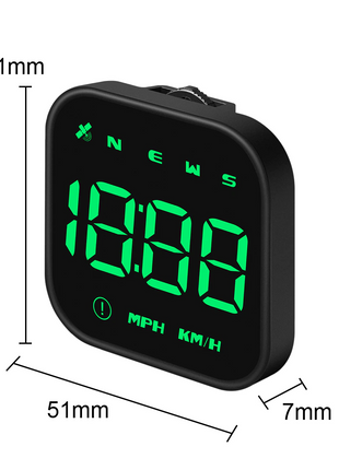 Digital Car HUD GPS Speedometer Head Up Display MPH KMH Compass Puce Gaia