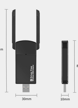 USB 3.0 Wireless WIFI Adapter 1300Mbps Long Range Dongle Dual Band Puce Gaia