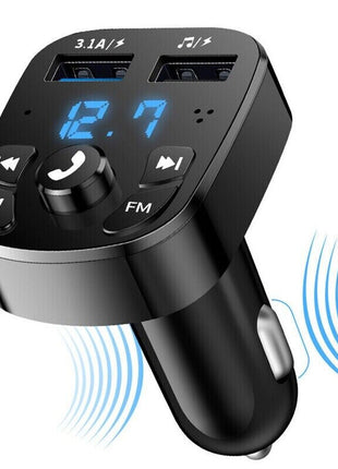 Wireless Car Bluetooth FM Transmitter MP3 Audio USB Charger Adapter Puce Gaia