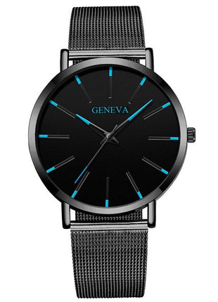 Waterproof Men's Watch Stainless Steel Quartz Luminous Classic Watches Puce Gaia