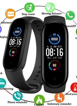 M4 Smart Watch Band Blood Pressure Bracelet Wristband Fitness Tracker Puce Gaia