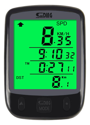 Bike Bicycle Speedometer Cycle Digital Odometer Computer Waterproof Puce Gaia
