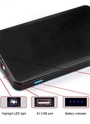 Portable Mini Slim 20000mAh Car Jump Starter Engine Battery Charger Puce Gaia
