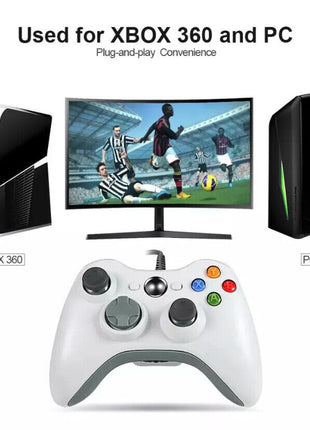Wired Controller USB For PC Compatible With Xbox 360 / Windows 7 8 10 Puce Gaia