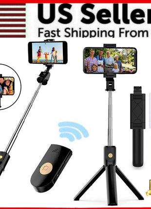 Selfie Stick Tripod Remote Desktop Stand Cell Phone Holder For iPhone Puce Gaia