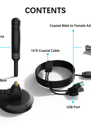 5600Miles Upgraded TV Antenna HDTV Amplified Digital 4K 1080P Long Puce Gaia