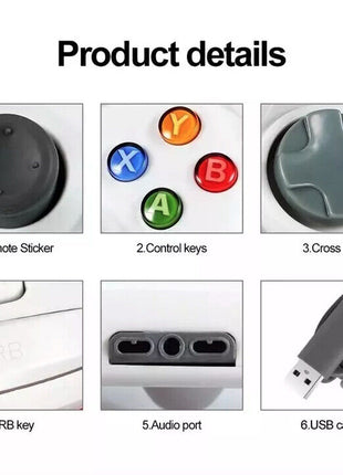 Wired Controller USB For PC Compatible With Xbox 360 / Windows 7 8 10 Puce Gaia