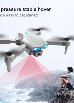 Drones Quadcopter 5G 4K GPS Drone X Pro with HD Dual Camera WiFi FPV Puce Gaia