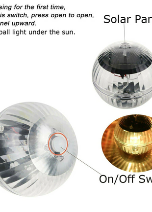 Outdoor Solar LED Floating Light Garden Pond Pool Lamp Rotating RGB Puce Gaia