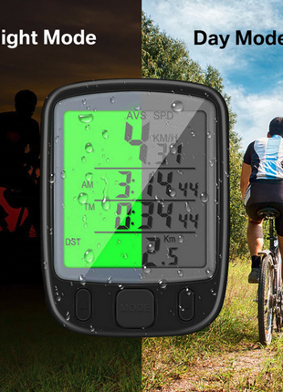 Bike Bicycle Speedometer Cycle Digital Odometer Computer Waterproof Puce Gaia