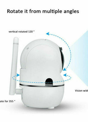 1080P WiFi Wireless Indoor Home Security Camera Night Vision Baby Pet Puce Gaia