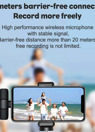 Lavalier Microphone Wireless Audio Video Recording Mini Mic For Puce Gaia